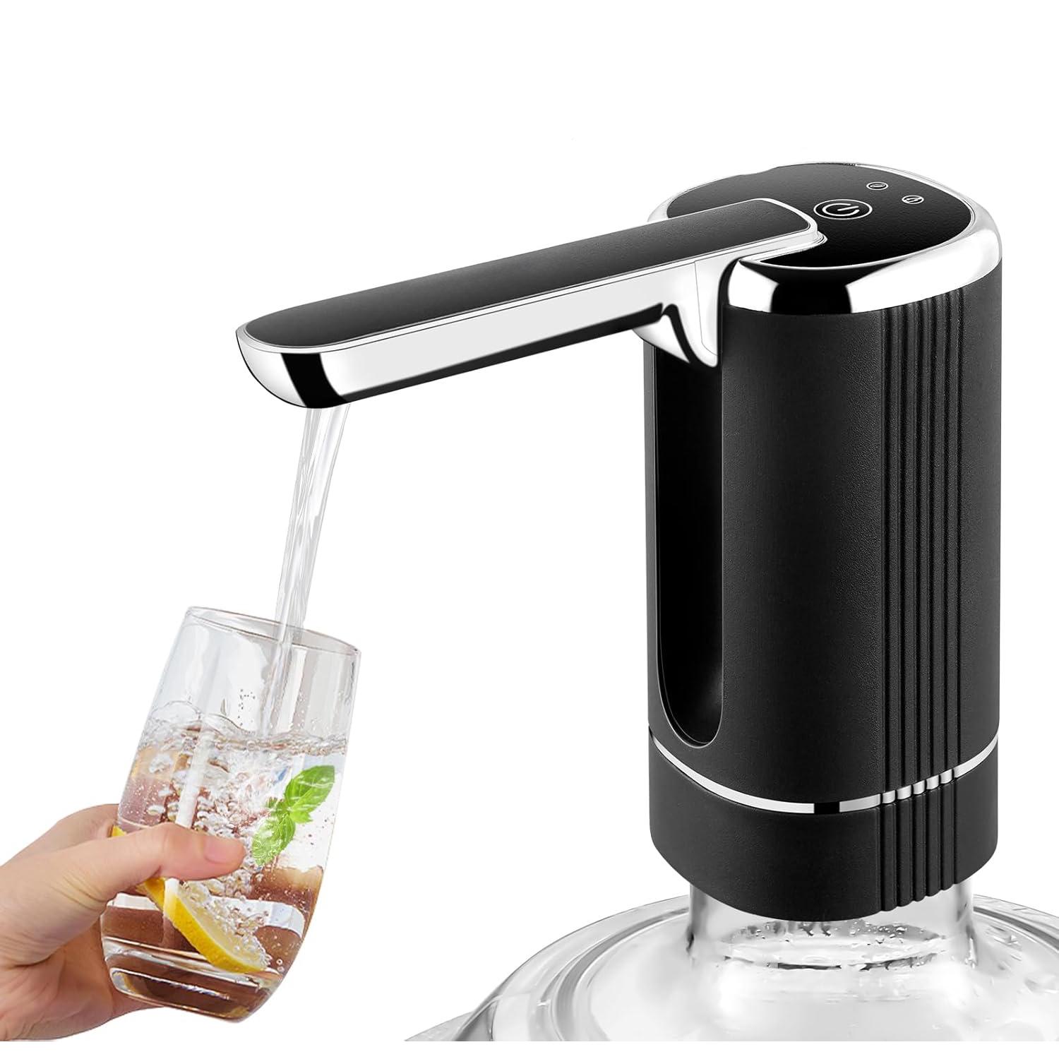 Dispensador de Agua Eléctrico Automático para Garrafas de 20 L, Bomba de Agua Portátil con Botón One-Touch, Recargable por USB, Ligero y Fácil de Instalar
