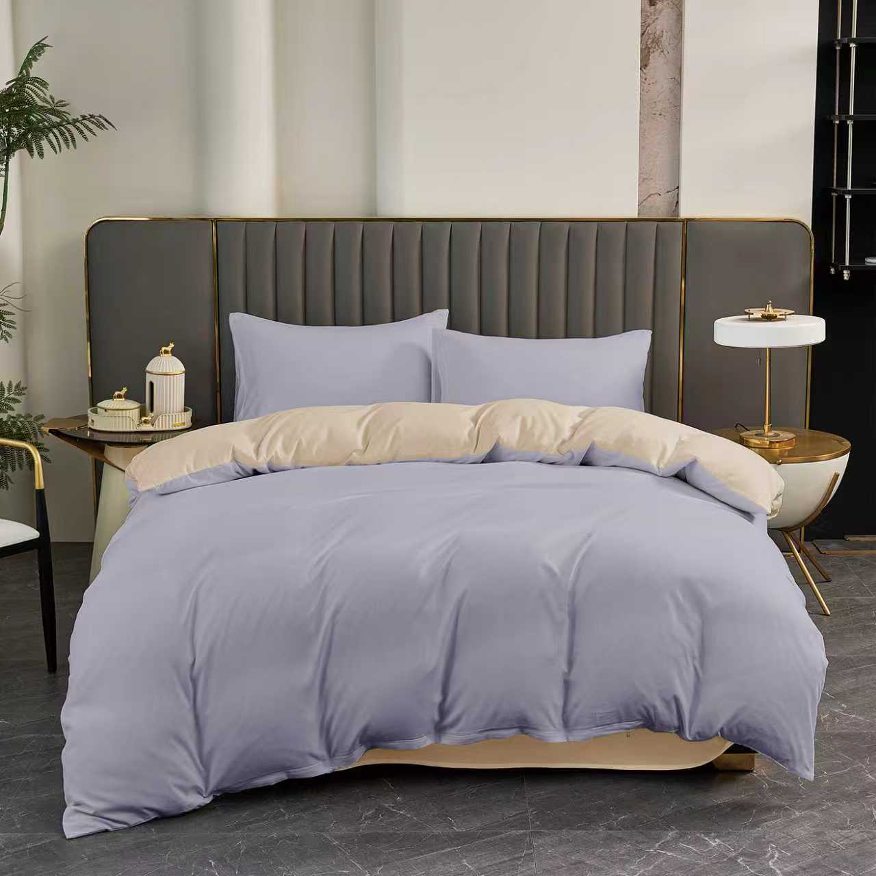 Juego de Funda Nórdica 3/4 Piezas de Algodón Extrasuave Juego de Ropa de Cama 90/105/135/150CM