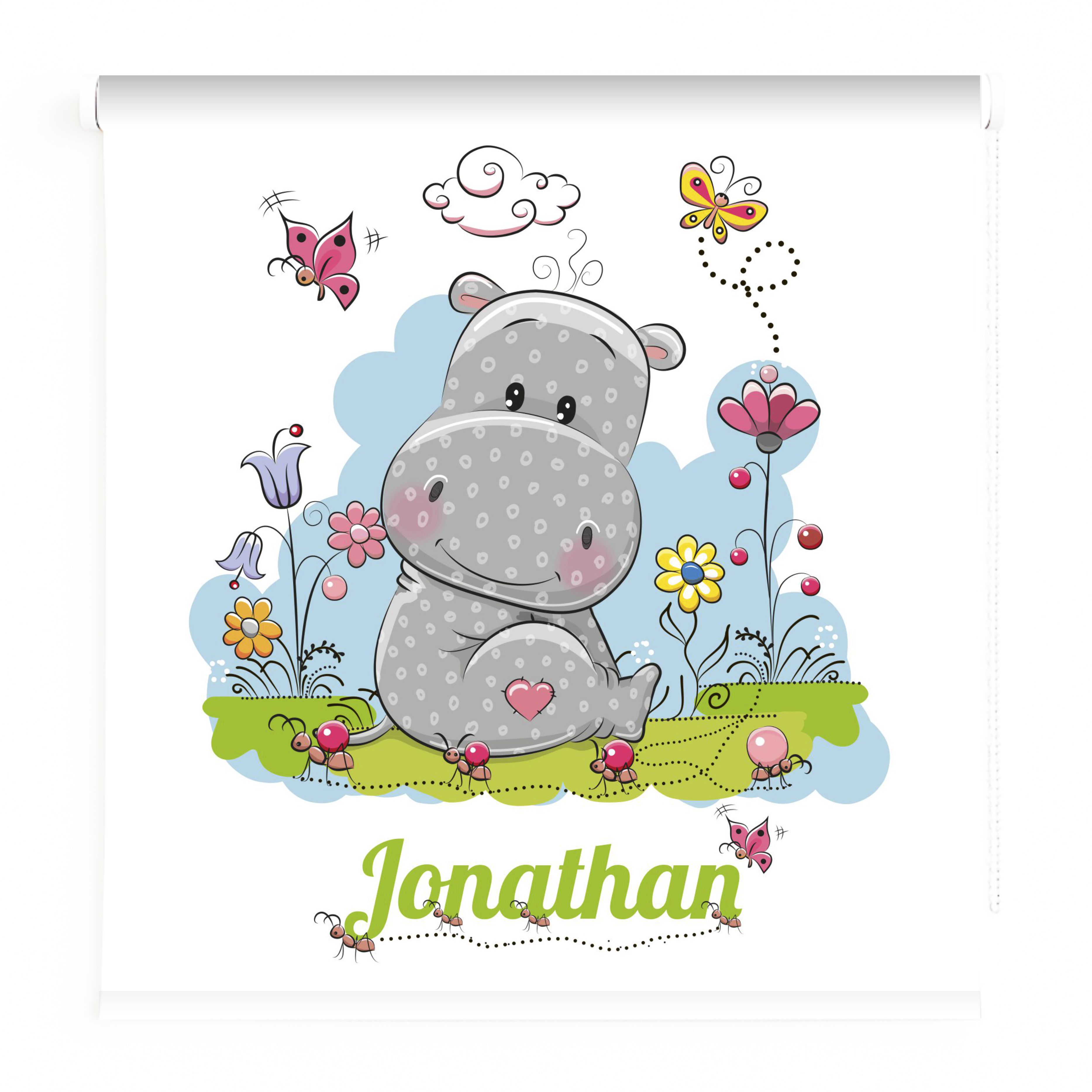 Estores Iroa - Estor Infantil Niño Animales Hipopotamo - Personalizable - Envíos Gratis
