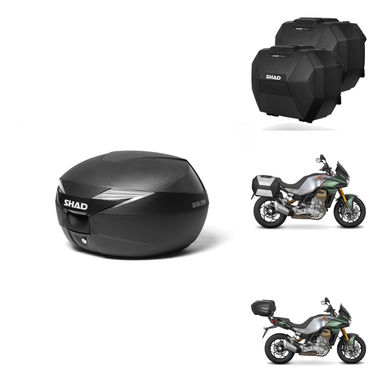 Maletas Sh38x Carbon + Herraje Baul + He KIT-581321