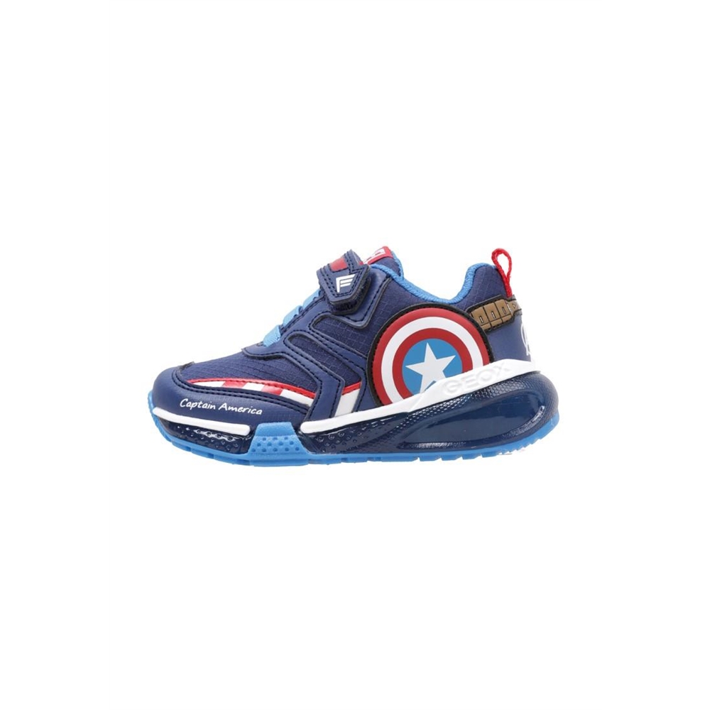 Geox J BAYONYC BOY C Zapatilla Deportiva Velcro niño  Azul