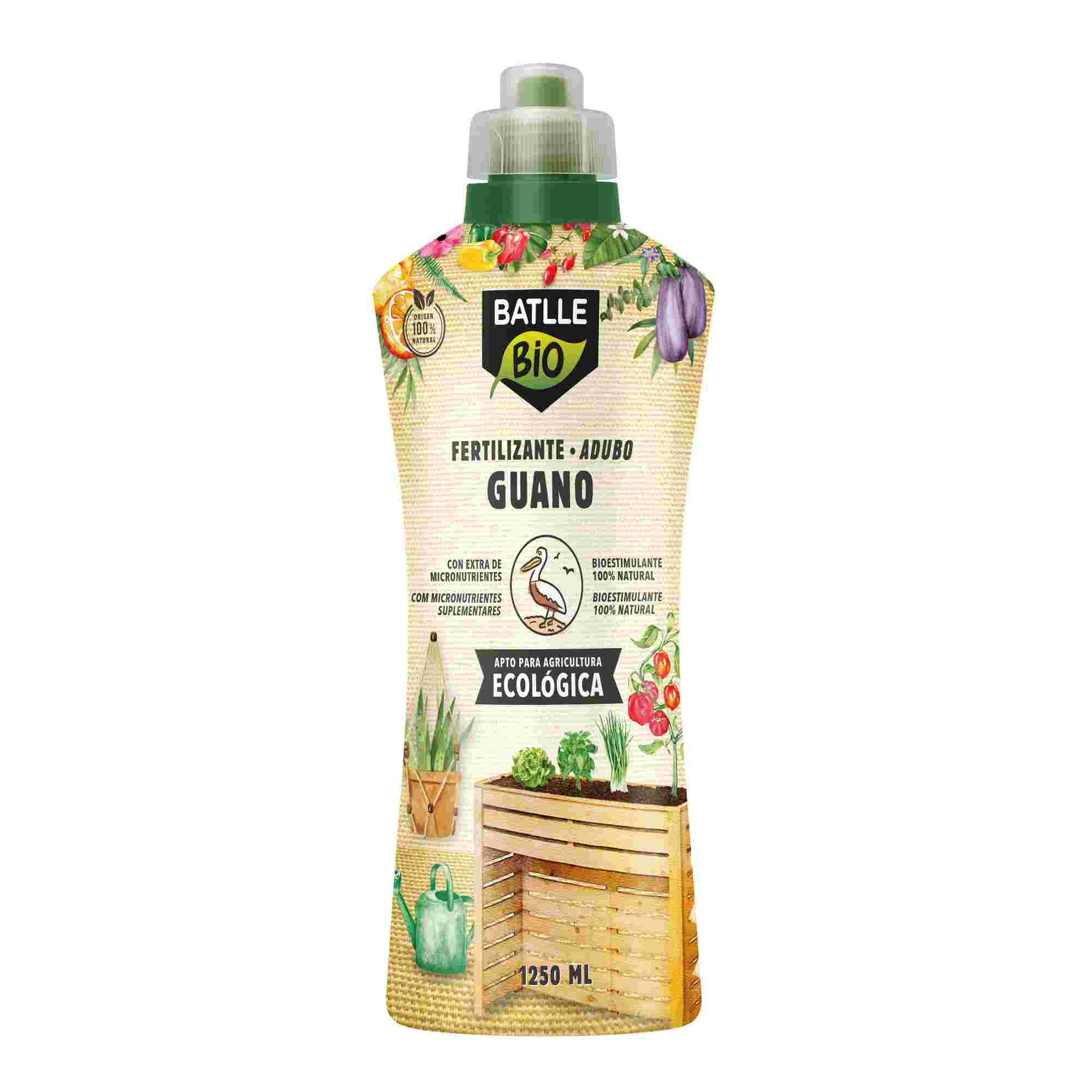 Batlle Fertilizante Guano - Nutritivo de Origen Natural - 1.250 ml