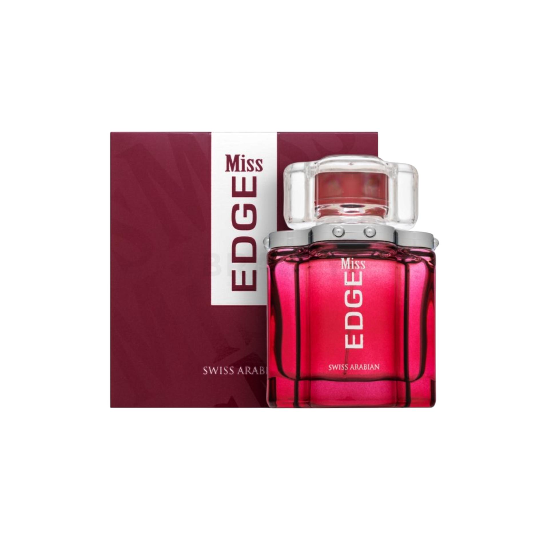 Perfume Miss Edge de Swiss Arabian para Mujer, Fragancia Oriental Floral, Notas Amaderadas y Almizcladas, 100 ml