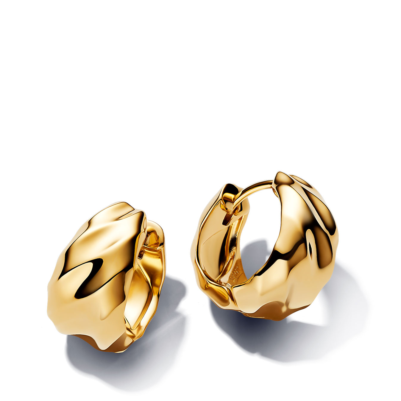 Pandora Aros ondulados bañados en oro 263874C00 , para Mujer