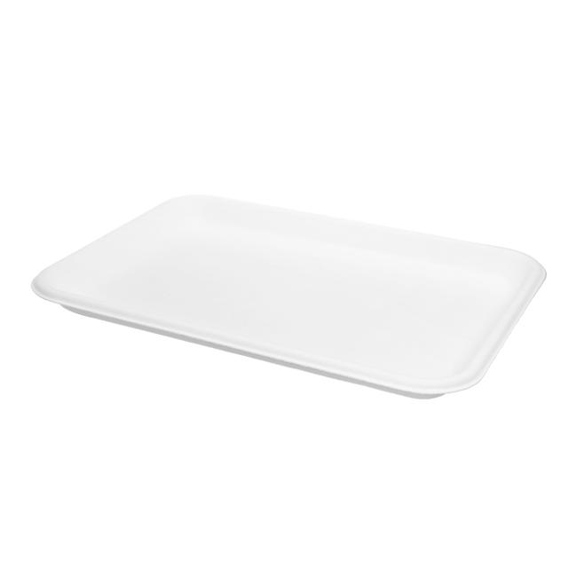 MONOUSO | Bandeja Caña de Azúcar Blanca 20,5x14,5cm (500 Uds)