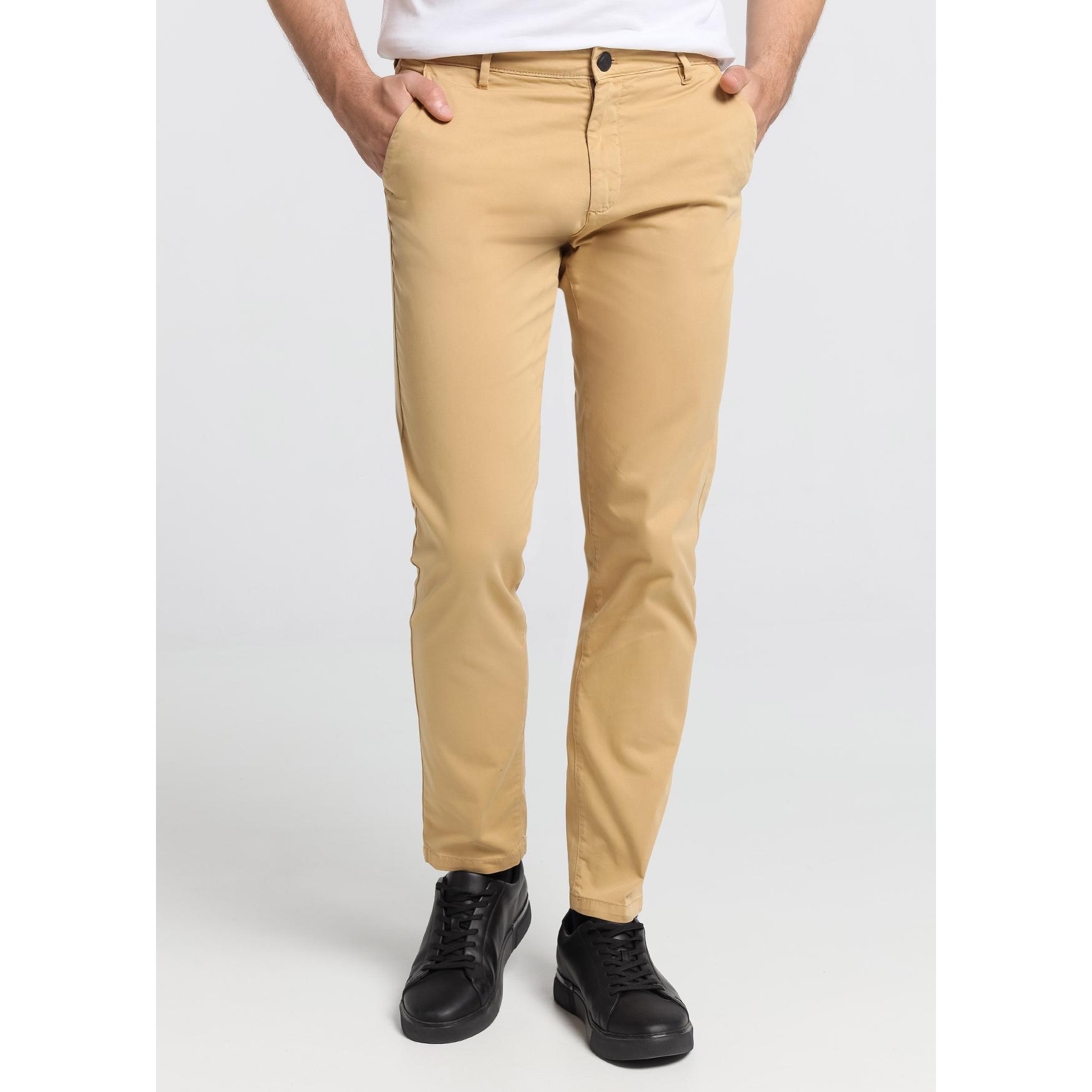 SIX VALVES - Pantalon Chino Caja Media Slim - Tallaje en Pulgadas- Tallaje en Pulgadas
