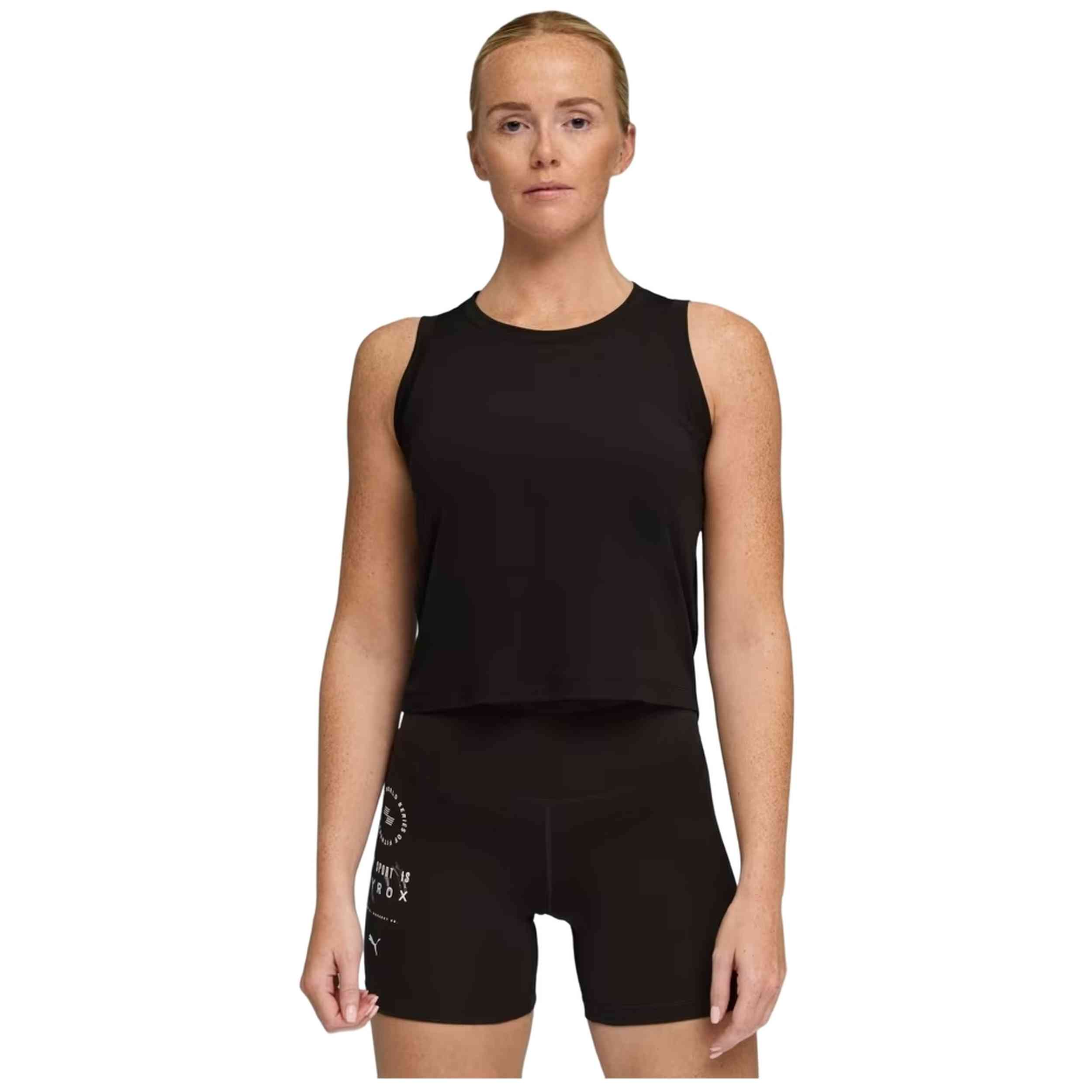 Camiseta Puma modelo W Puma X Hyrox Cloud en color Negro