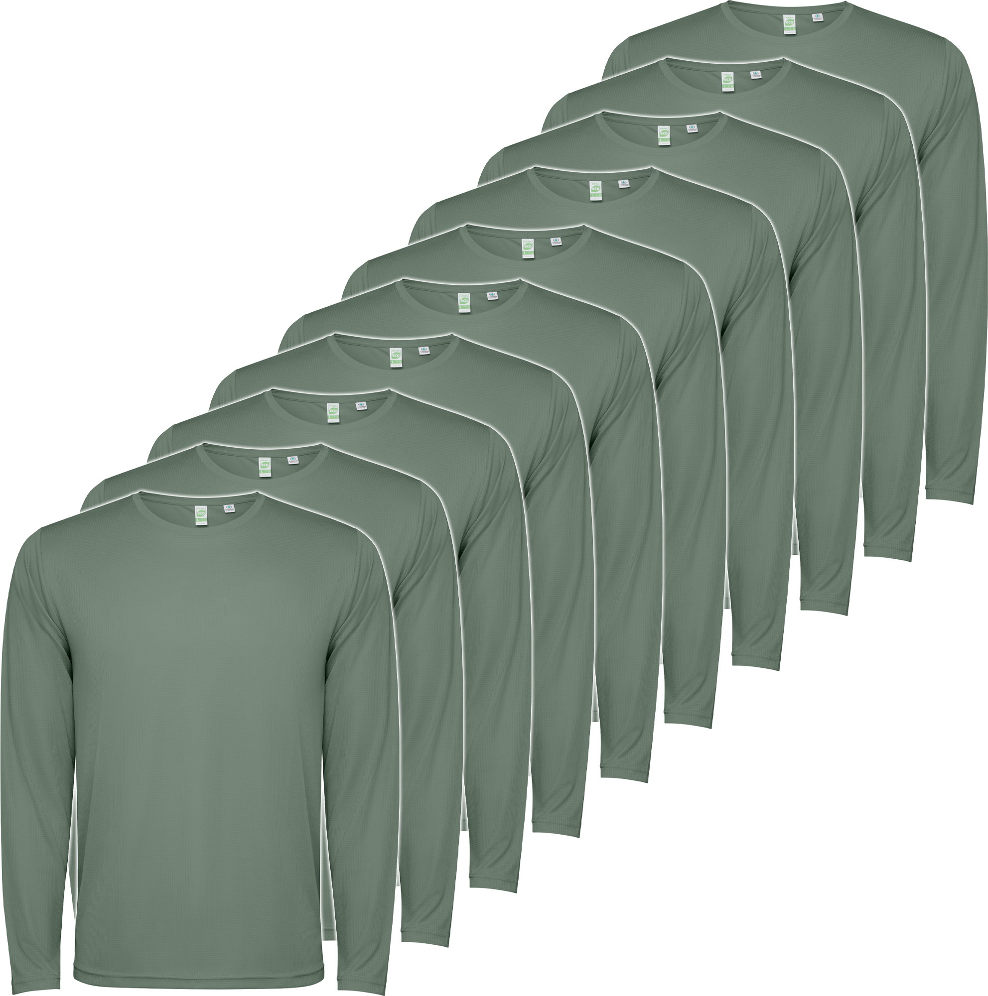 PACK 50 | Camiseta Técnica Manga Larga | Poliéster | Transpirable | Roly