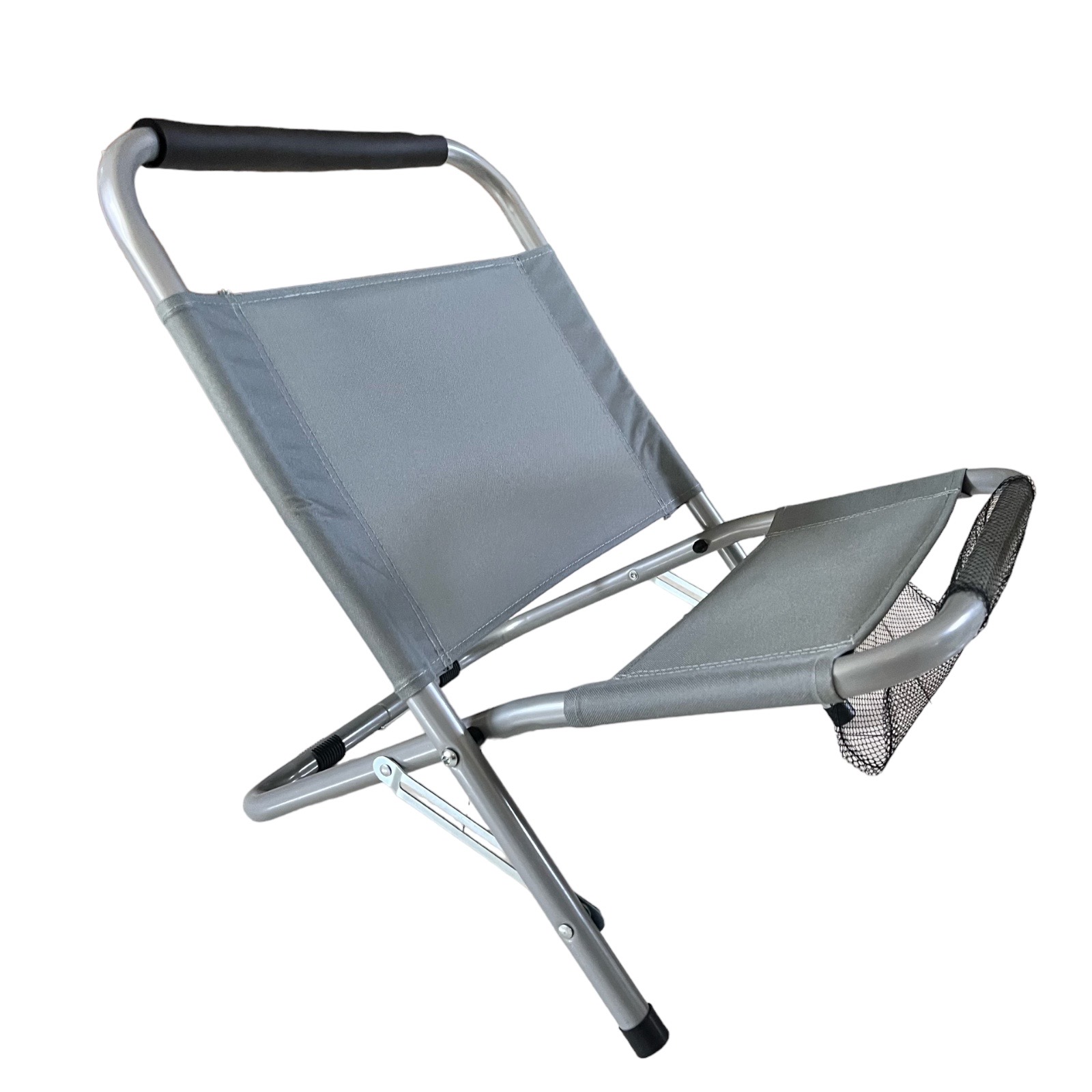 UNUSUAL- 1-2 Sillas de Playa y Camping Plegable Verde y Gris 62 x 47 x H47 cm , Respaldo Fijo Cómodo. 13867 13868
