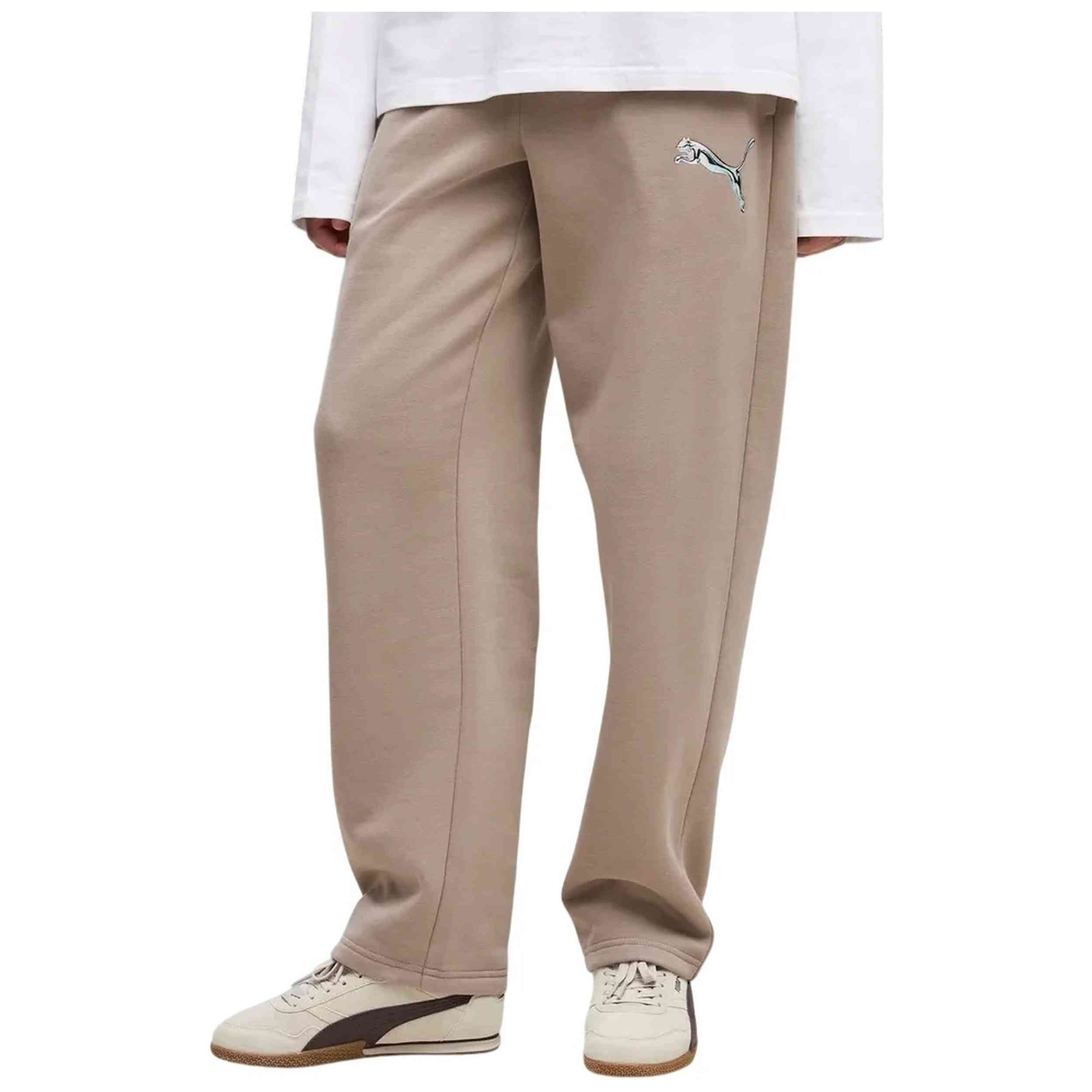 Pantalon Largo Puma modelo Essentials Logo Lab Comfort "Mouse Gray" para Mujer en color Gris