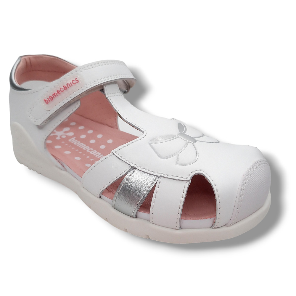 Biomecanics Sandalia Cerrada Niña 232237-B BLANCO calzado niños Biomecanics Summer ROYALE CORDONETS