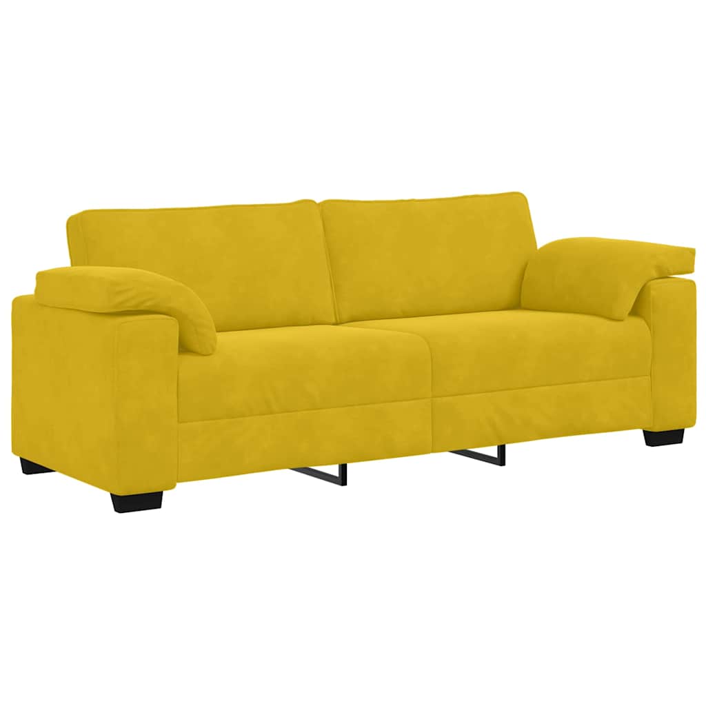 vidaXL Sofá de 3 plazas de terciopelo 220x77x82 cm Multicolor