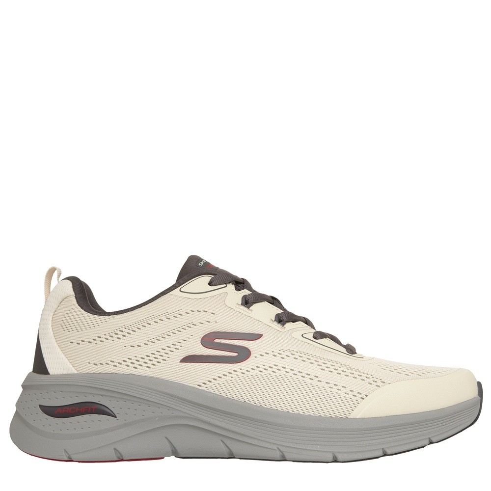 Cómoda  ARCH FIT 3.0 BEIG de SKECHERS: zapatillas hombre con plantilla Arch Fit, suela TONE-UPS ligera y amortiguada. Ajuste seguro, confort para caminar y estar de pie. ¡Cómpralas ahora! Altura Tacón bajo (1-3 cm) Referencia