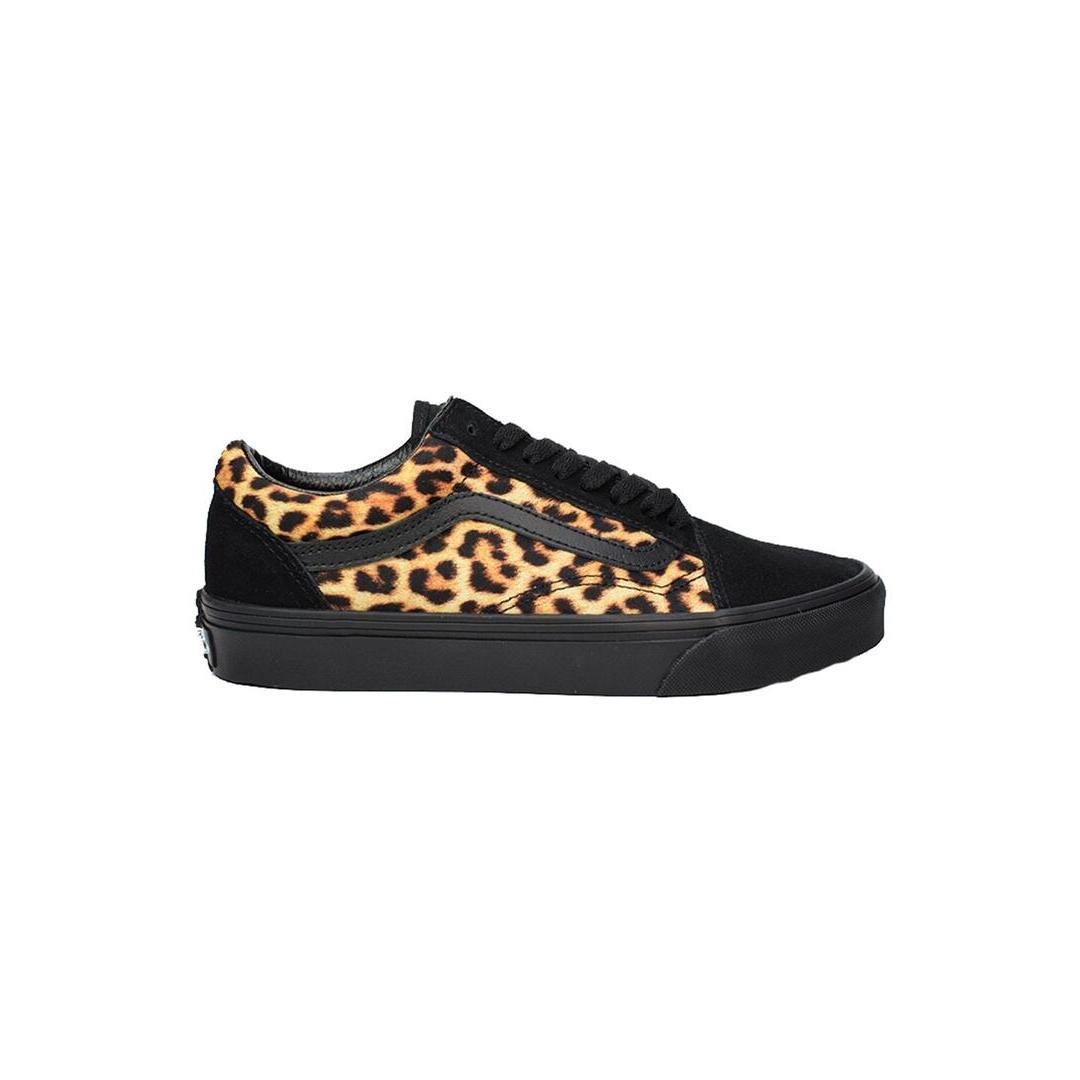 Zapatilla Mujer Vans Old Skool Leopard Black