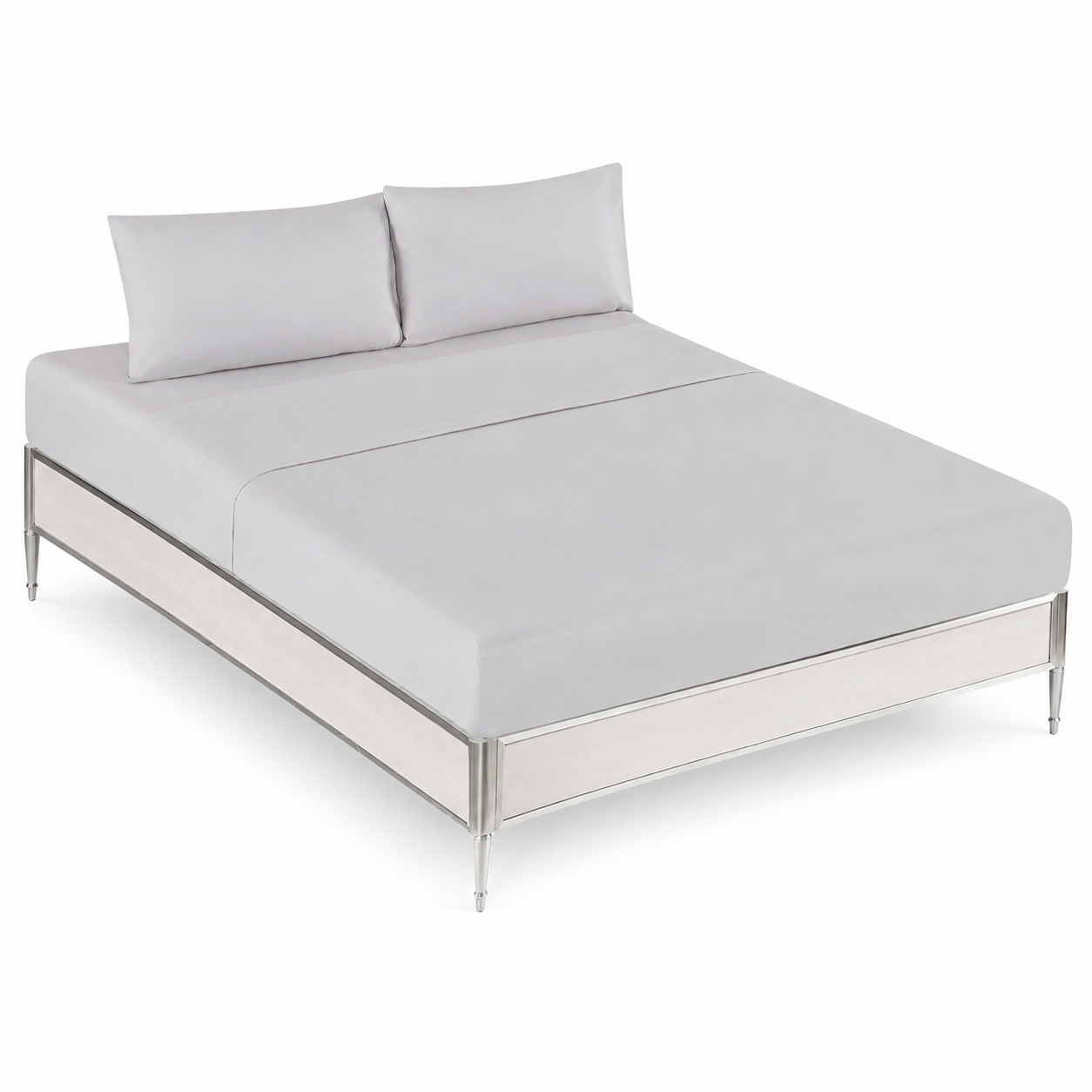 Juego de Sábanas Lisas 4 Piezas en Color Sólido para Cama 90, 135, 150 y 180 cm, Tacto Suave para Dormitorio y Uso Diario