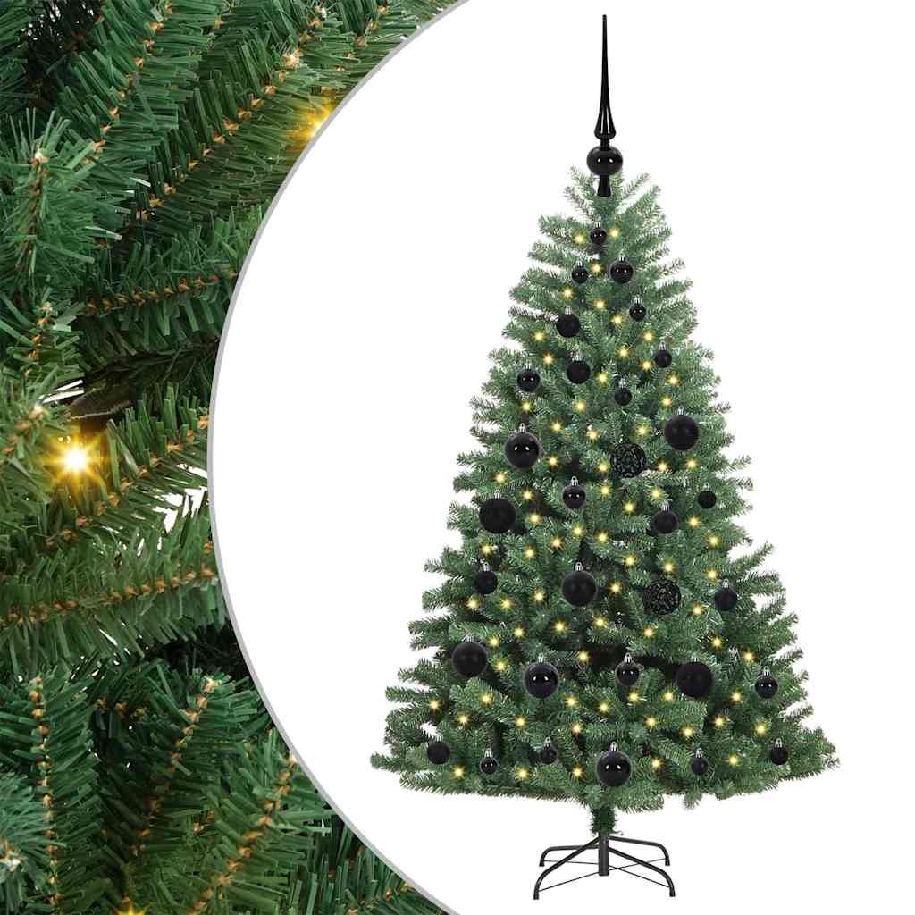 vidaXL Árbol de Navidad artificial con ramas articuladas Verde 120 cm