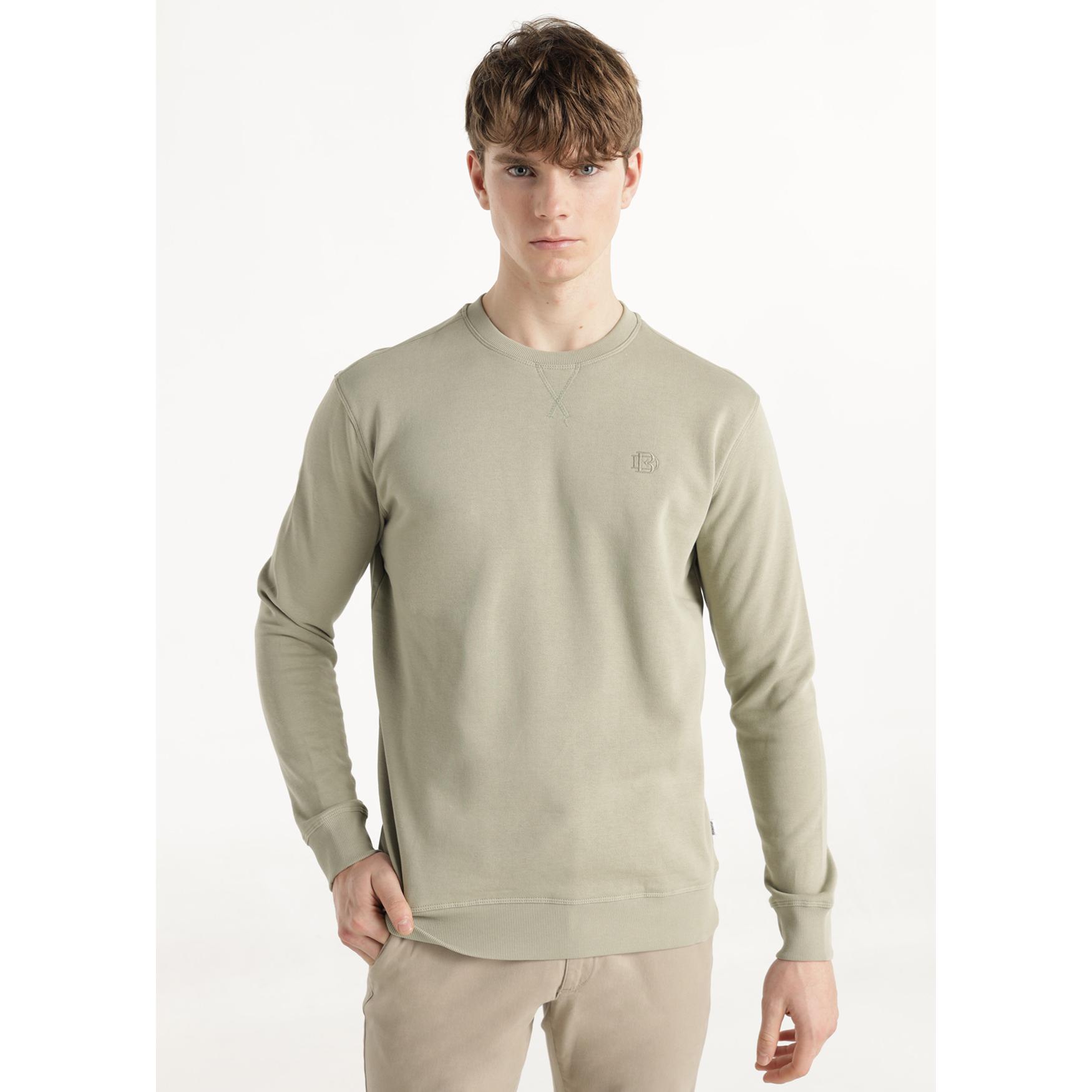 Sudadera básica sin capucha cuello caja