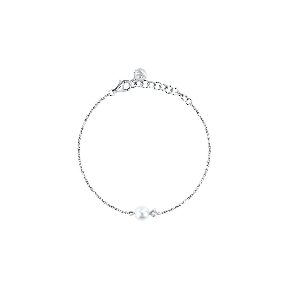 Morellato Pulsera Mujer Perle Arg 925 Br Rh 6mm 16+3cm De Plata De Ley 925 Reciclada Plateado Sawm07