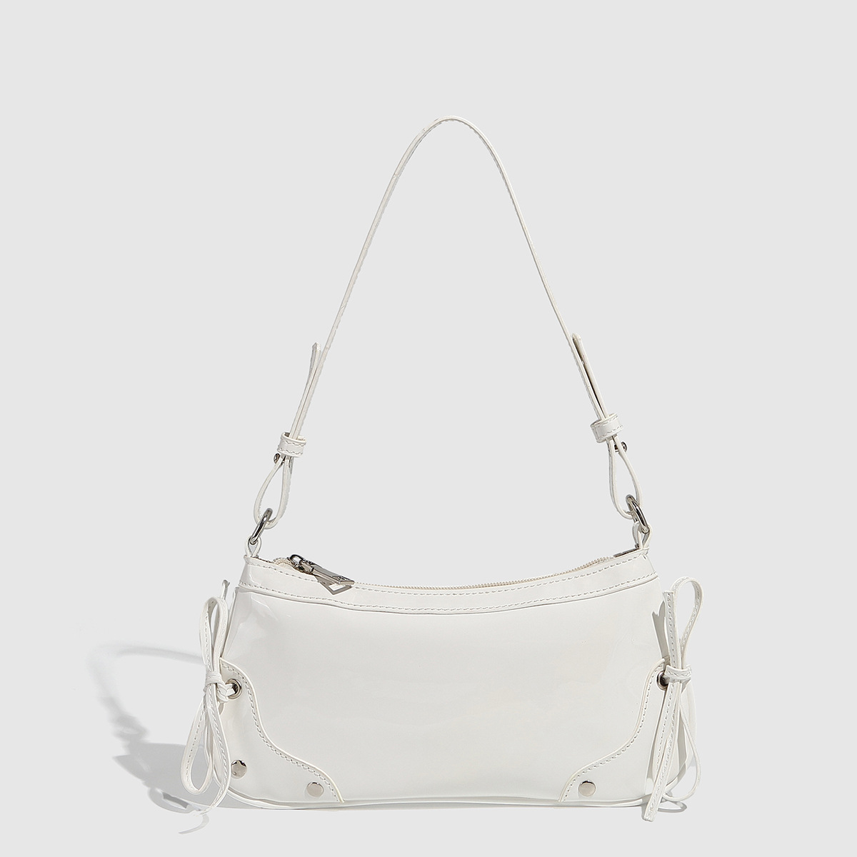 TK Bolso de axila de color liso, bolso de hombro, bolso cuadrado pequeño con doble lazo, bolso de mano para mujer, nuevo estilo de invierno simple y de moda