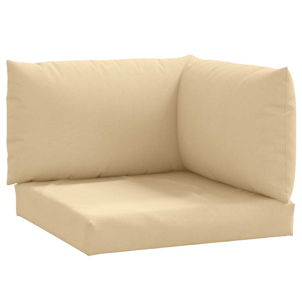 vidaXL Cojines para sofá de palets 3 uds tela beige melange
