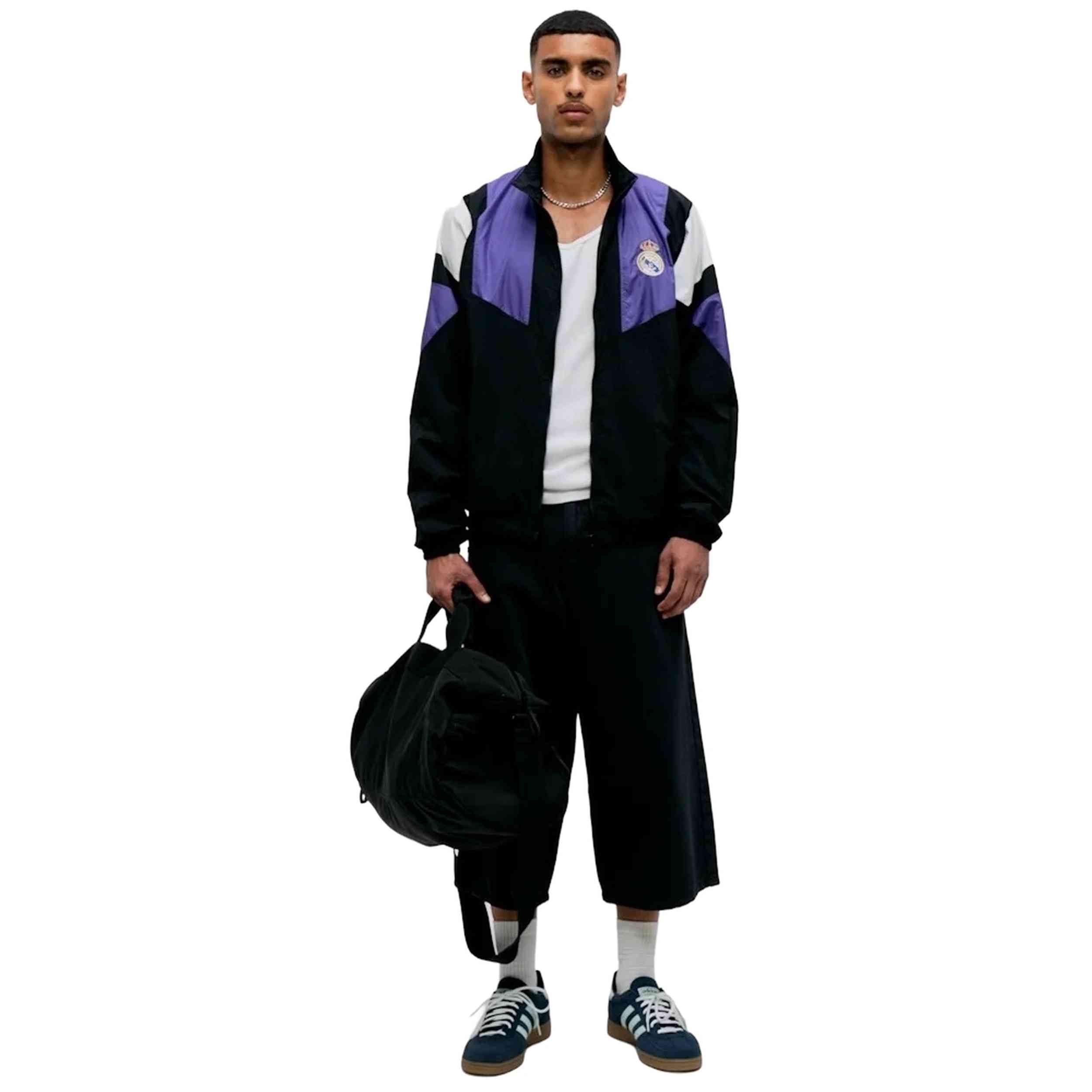 Chaqueta De Chandal Adidas modelo Real Madrid EQT "Black and Purple" para hombre y mujer en color Negro