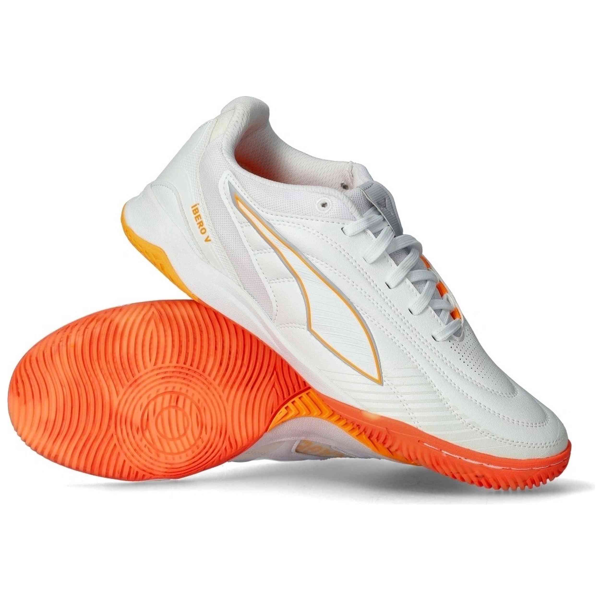 Zapatillas Puma modelo Ibero V "PUMA White-Orange Glow-Vibr" para hombre y mujer en color Blanco