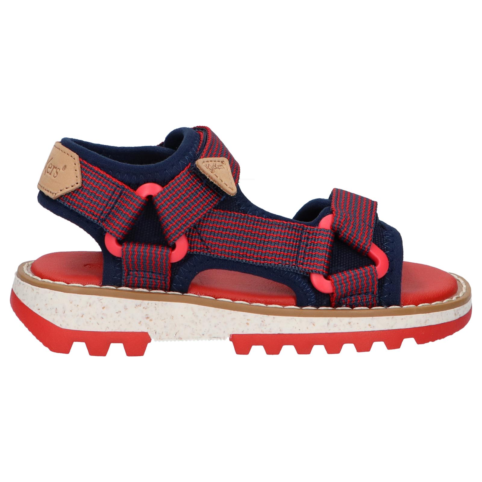 Kickers girl and boy sandals 894770 -30 kickclock 102 rouge marine