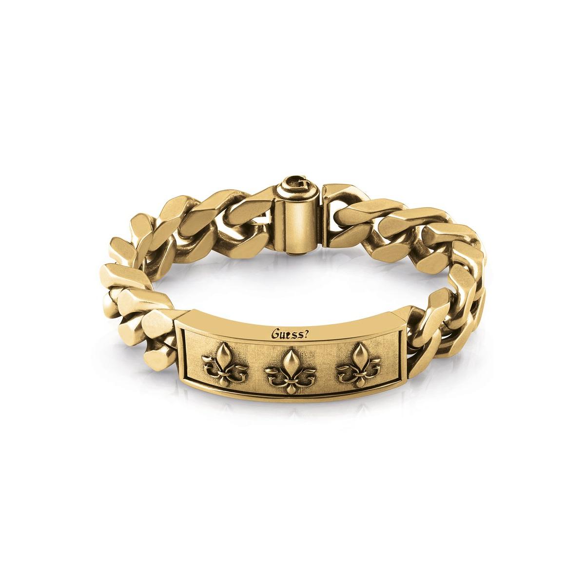 Guess Pulsera Hombre Knight Flower De Acero Dorado Jumb01325jwags