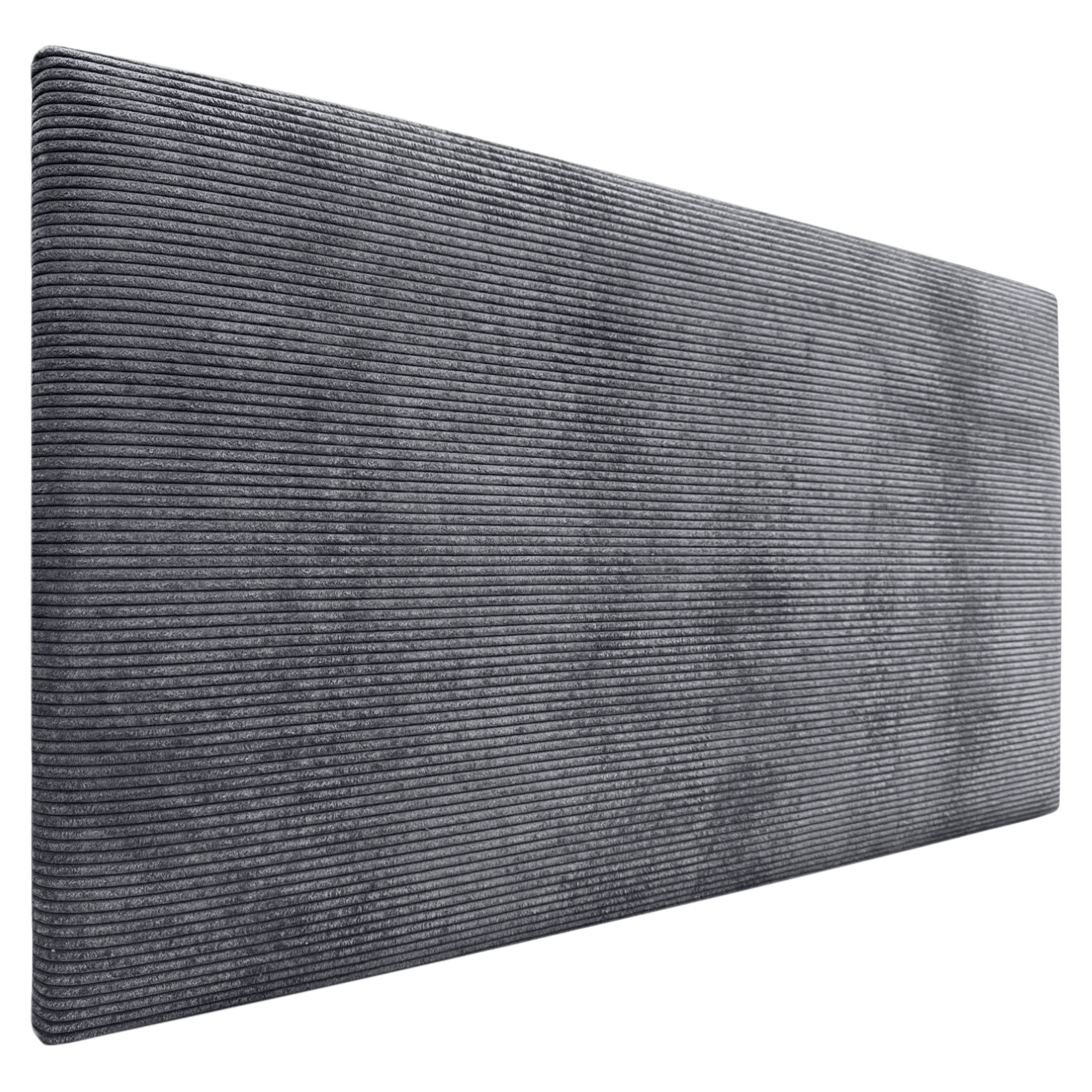 DHOME Cabecero de Pana Liso Alta Gama Moderno 4cm Grosor Cabezal Tapizado Azul