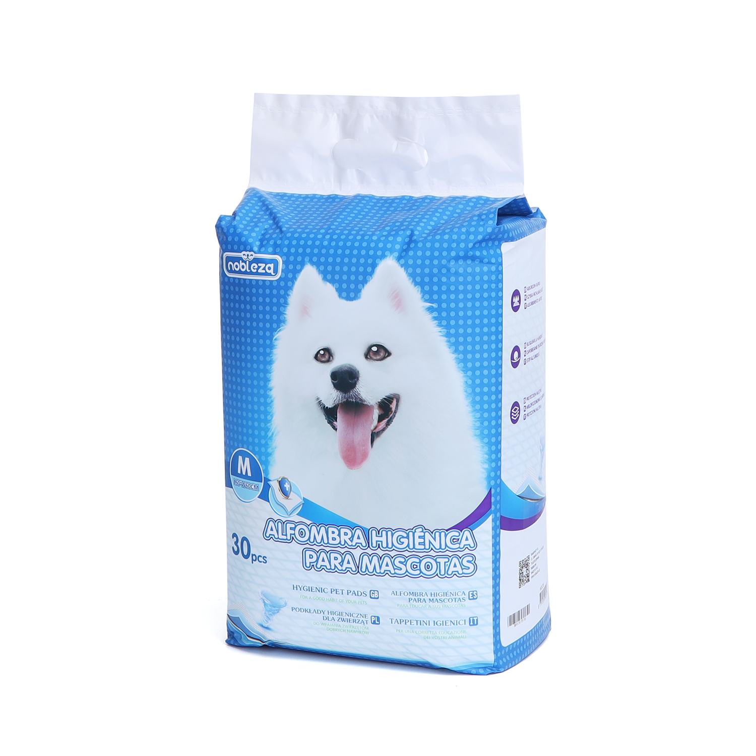 Nobleza - 30 unidades Empapadores perros Alfombrilla higiénica de entrenamiento para perros Ultraabsorbente