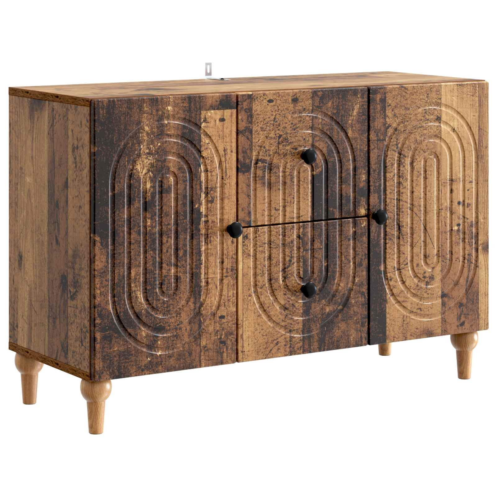 vidaXL Mueble de TV con cajón 89 x 34,5 x 60 cm Madera de Ingeniería Multicolor