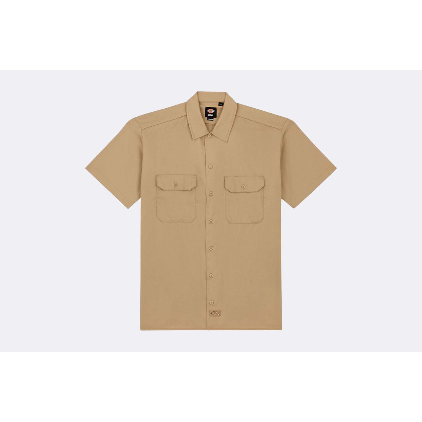 Camisa de manga corta Work Shirt de Dickies en color caqui para hombre