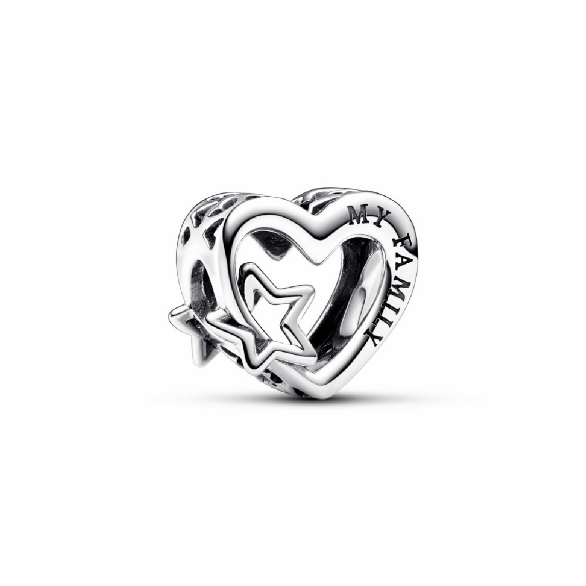Charm Pandora Familia Corazón Calado y Estrella 792829C00
