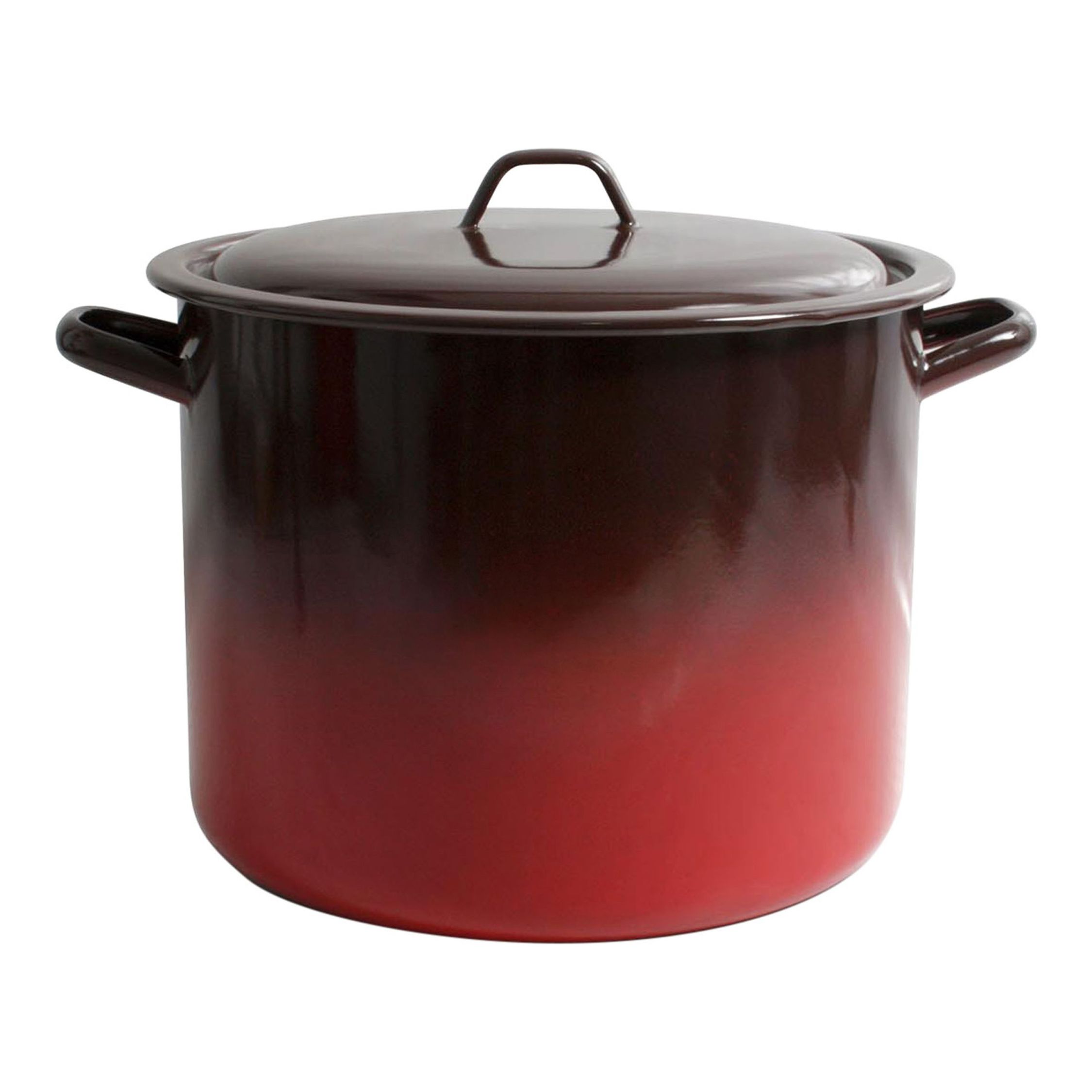La Estrella - Olla Alta Acero Esmaltado con Tapa 28cm 13L - Colección Fuego, Duradera, Antiadherente, Versátil, Diseño Funcional