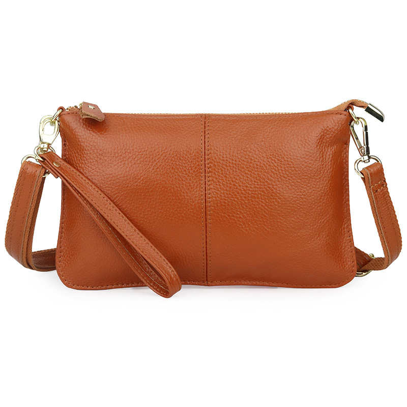 Bolsos cruzados pequeños de cuero genuino para mujer, mini bolsos de hombro, carteras