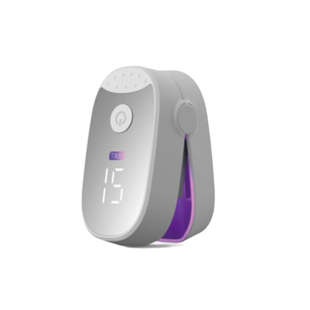 Lámpara para cuidado de hongos en las uñas, luz para manicura, limpiador de uñas portátil para manos y pies con pantalla digital (uso doméstico)