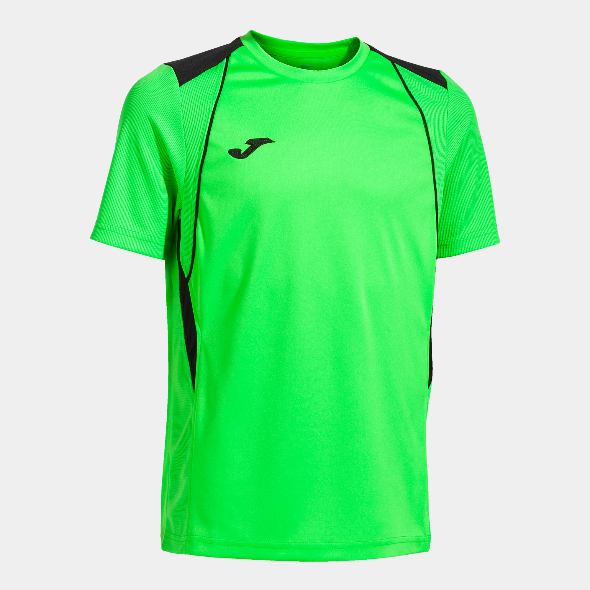 JOMA CAMISETA MANGA CORTA CHAMPIONSHIP VII VERDE FLÚOR NEGRO Talla 4 (6XS) Niño Junior