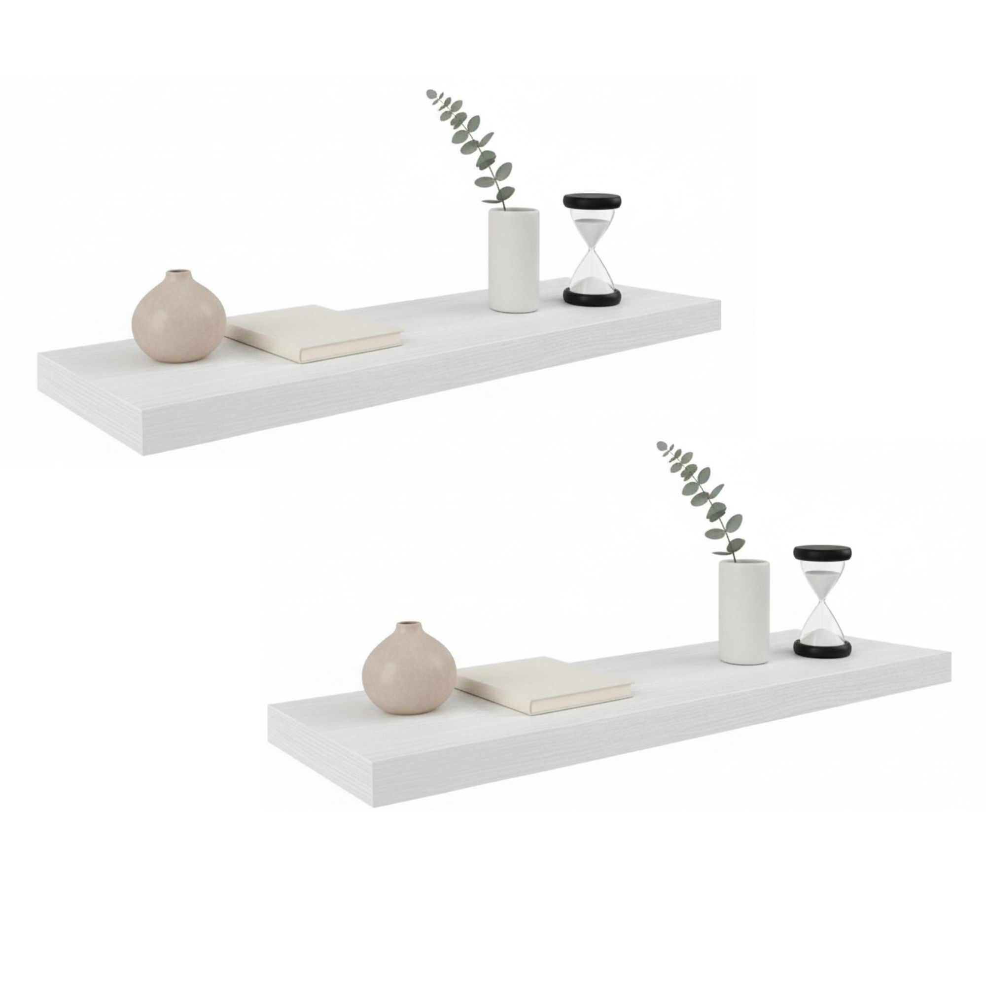 MOBLEKIT | Estantes y Baldas Flotantes de Madera para Pared, Estanterías Decorativas de Diseño Moderno para Salón, Dormitorio, Baño u Oficina
