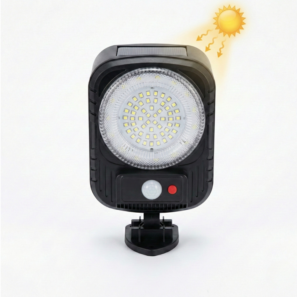 SODANY Foco Solar Exterior 900LM Sensor Movimiento Luz Blanca y RGB Impermeable para Jardín Terraza Ahorro de Energía