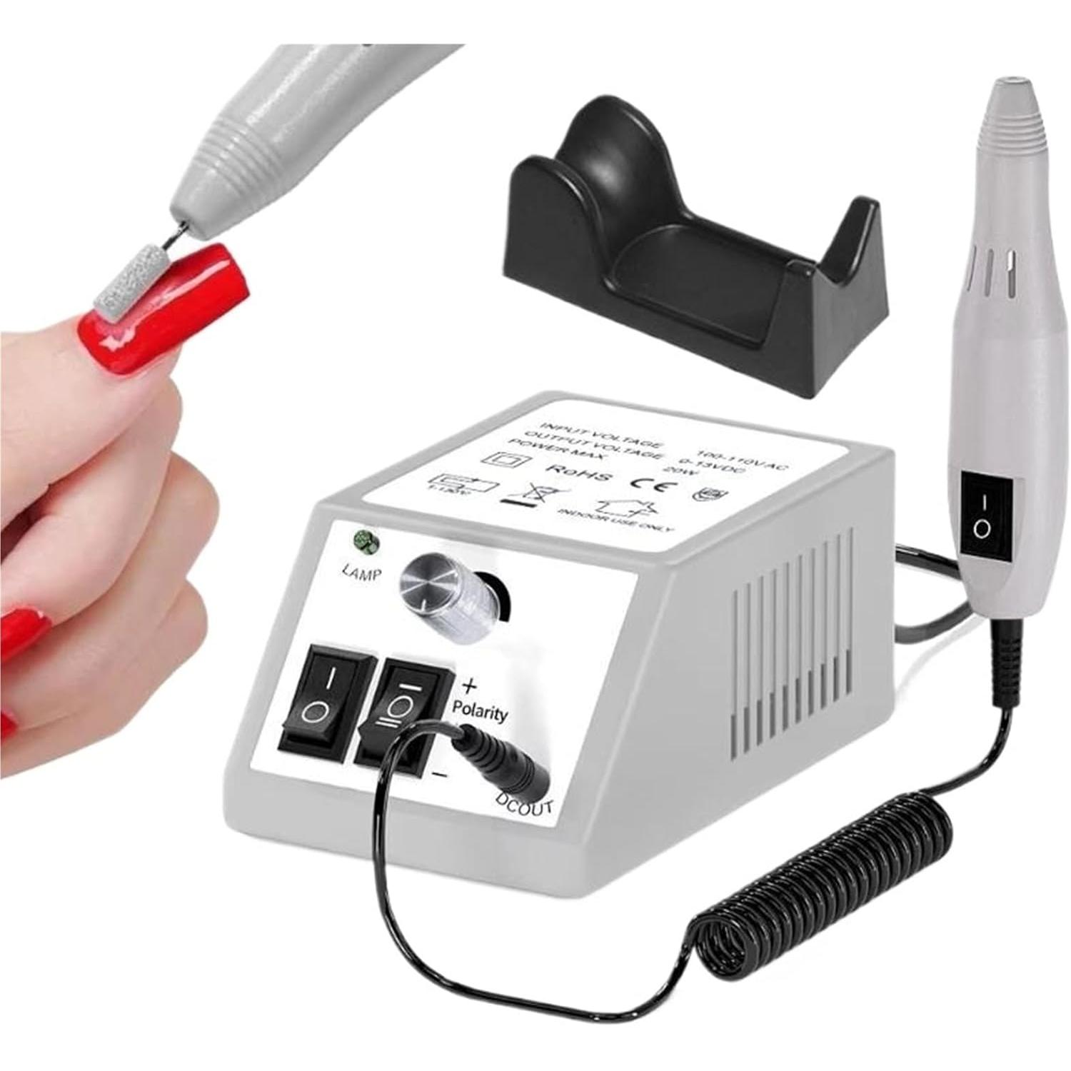 TK Kit de Taladro eléctrico portátil for uñas, for manicura y pedicura, eliminación Esmalte Gel, Kit de lima de uñas eléctrica de 15,000 RPM, herramientas de manicura ✅ Entrega en 48-72h