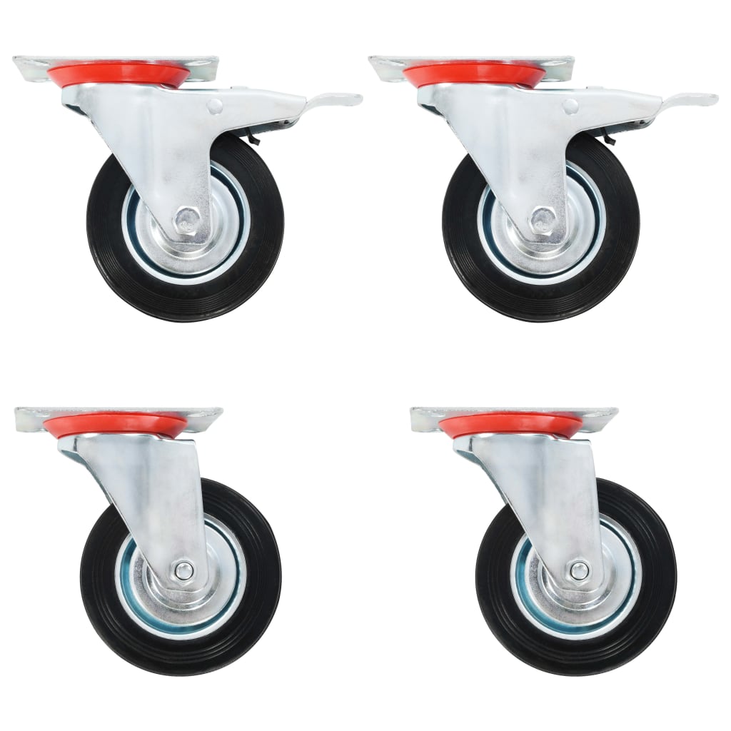 vidaXL Ruedas Giratorias con Diámetro 100mm Manipulación Materiales Mueble Cantidad 4 unidades,  8 unidades,  12 unidades y mas