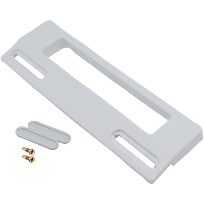 Anakel Home Tirador universal para puerta de frigorífico blanco, maneta de recambio adaptable para nevera y congelador, asa de plástico resistente de 19 cm, distancia ajustable entre agujeros de 9 a 17 cm, incluye tornillos y tapas embellecedoras
