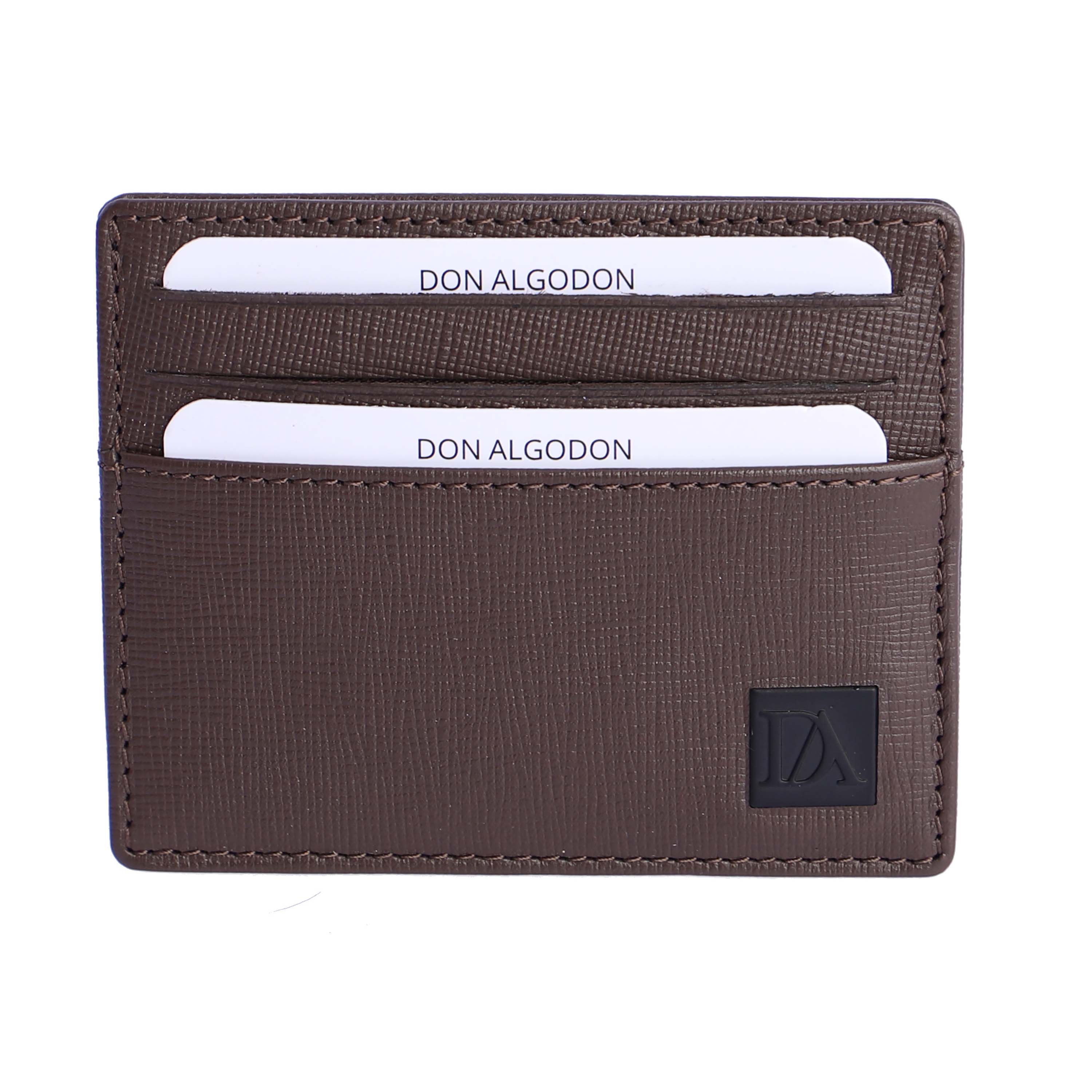 Tarjetero para hombre Marco de piel con protección RFID