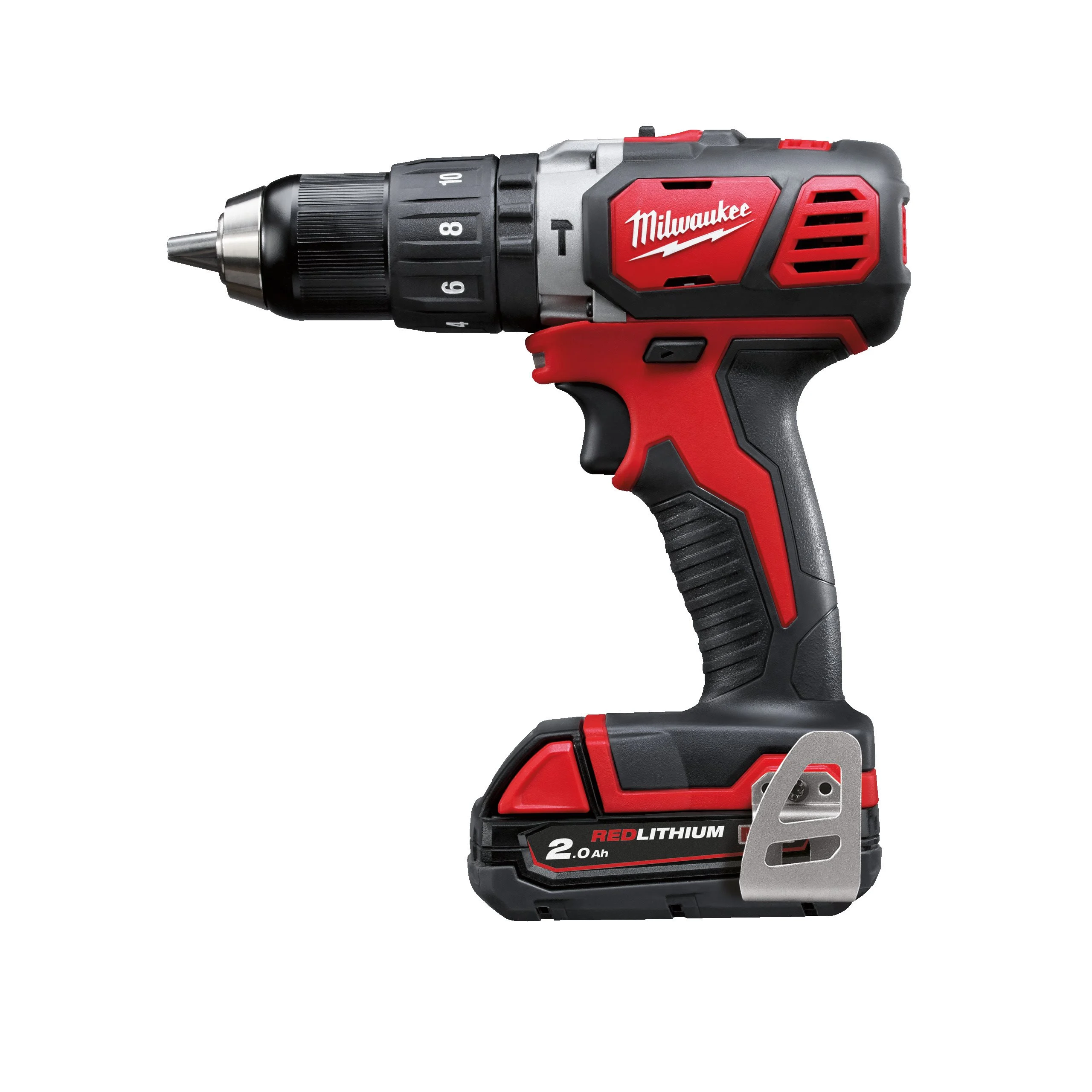 Taladro percutor compacto Milwaukee M18 BPD-202C – 18 V · 2 Ah · Kit con 2 baterías