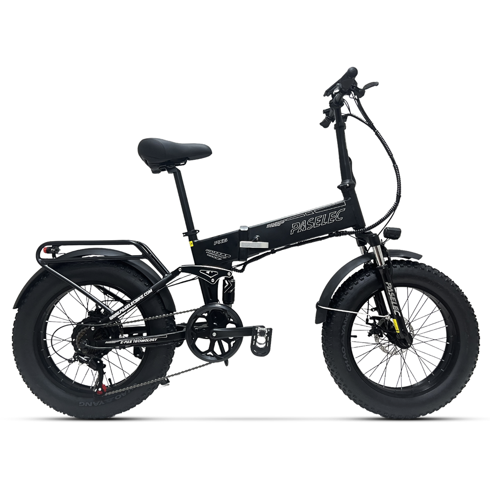 PASELEC PX6,Electric Bicycle,500W motor,48V12Ah battery,Max speed 25km/h, Assisted Mode max range 40km,7-Speed,Colorful Display,20*4.0 Fat inch Tires