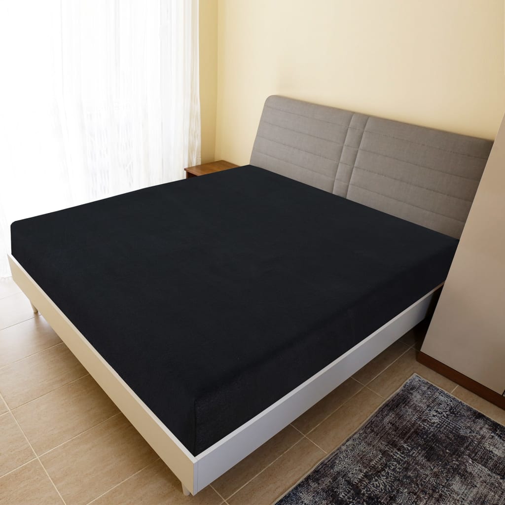 vidaXL Sábana Bajera Jersey Algodón 140x200 cm Dormitorio Mueble Color Antracita,  Azul marino,  Blanco y mas