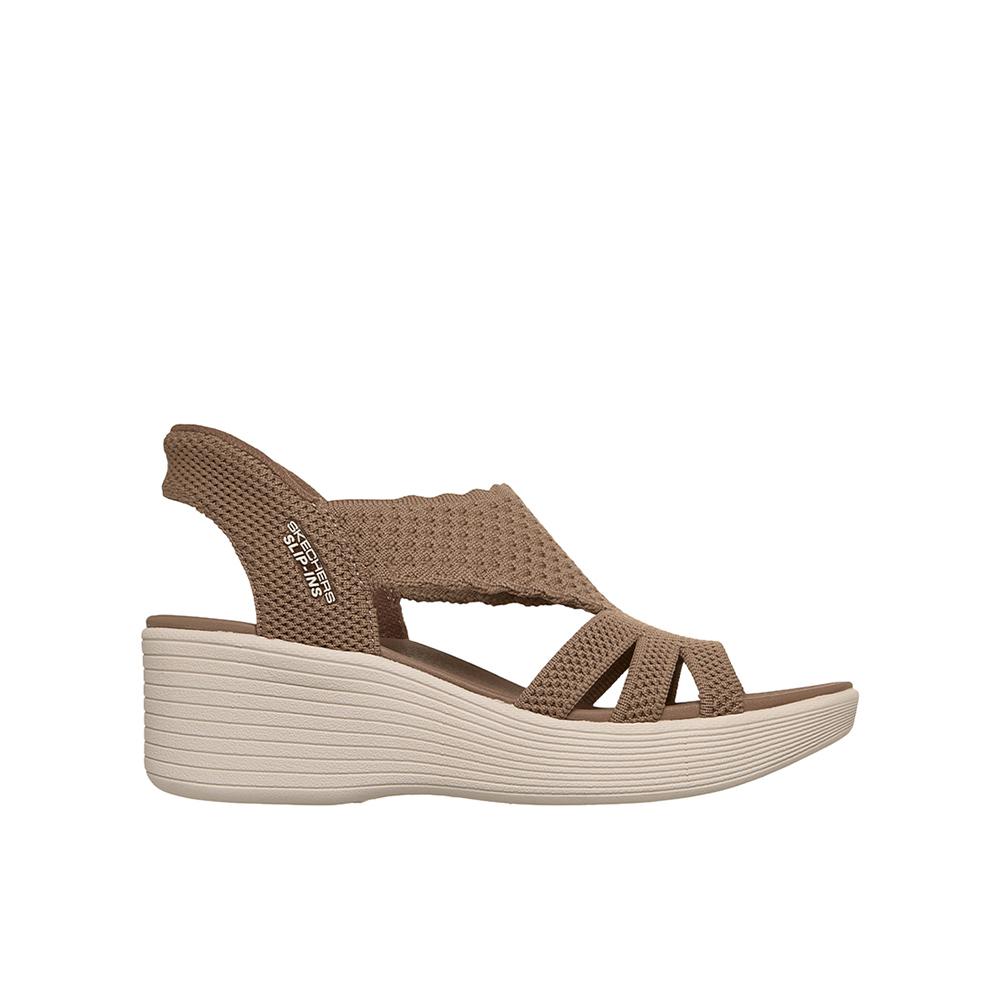 Skechers Sandalia Slip-ins: Parallel Lite - Summer Invite Marron Mujer, con cuña de 3cm modelo 120012_MOC 87906