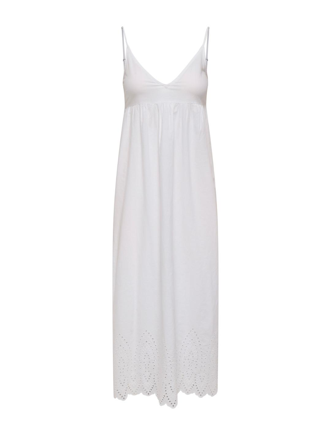 Vestido Only Tulum blanco largo escote V tirantes para mujer