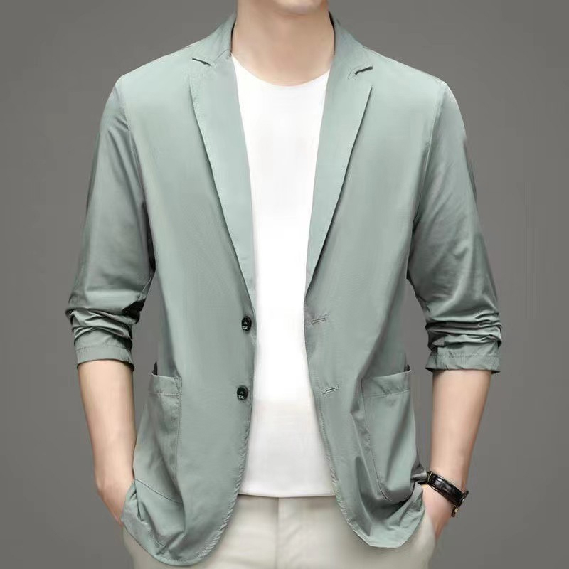 TK Traje De Hombre Gentleman De Algodón De Alta Calidad Talla M-7XL Moda Masculina Ropa De Trabajo Formal Coreano Casual