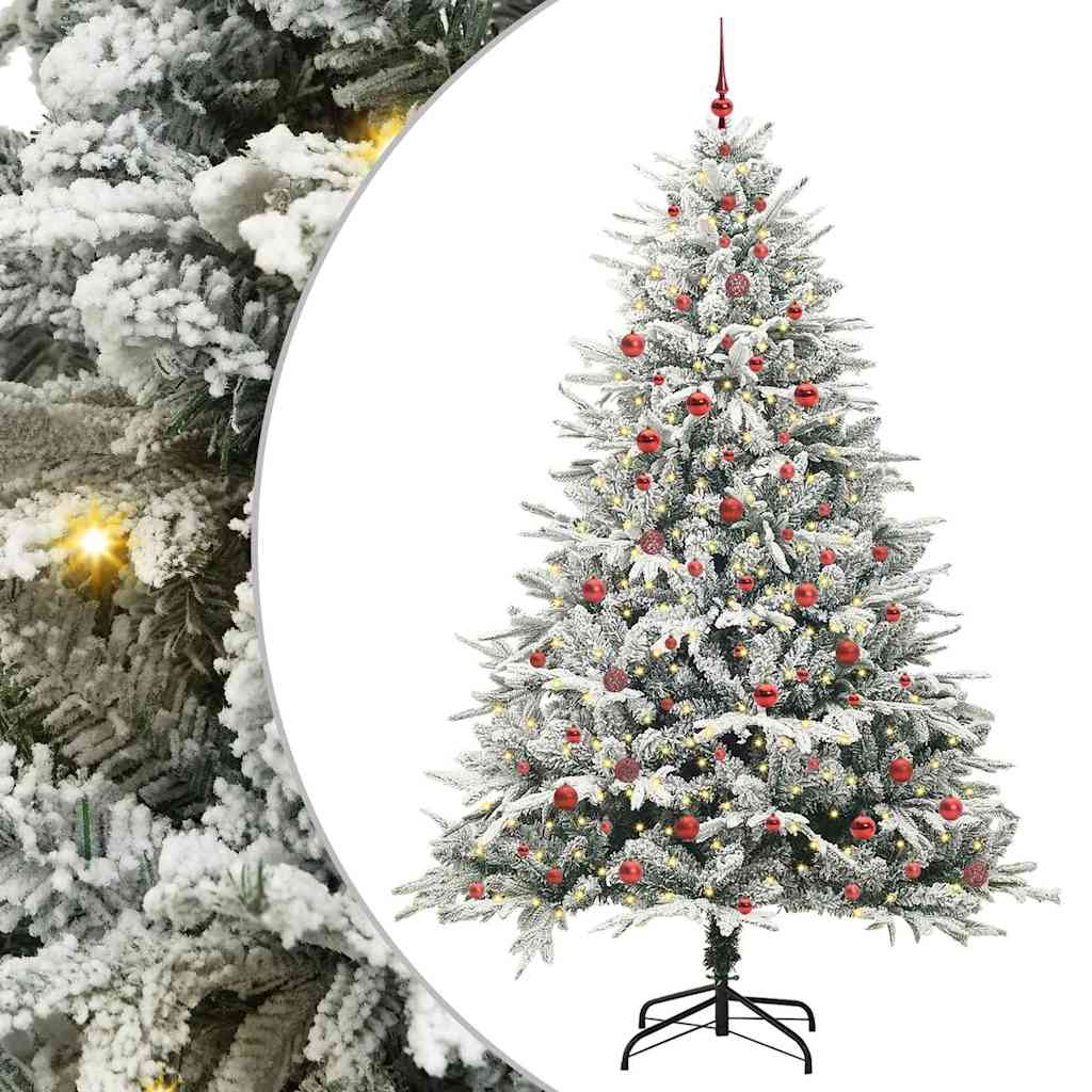 vidaXL Árbol de Navidad Artificial Pre-iluminado con Juego de Bolas